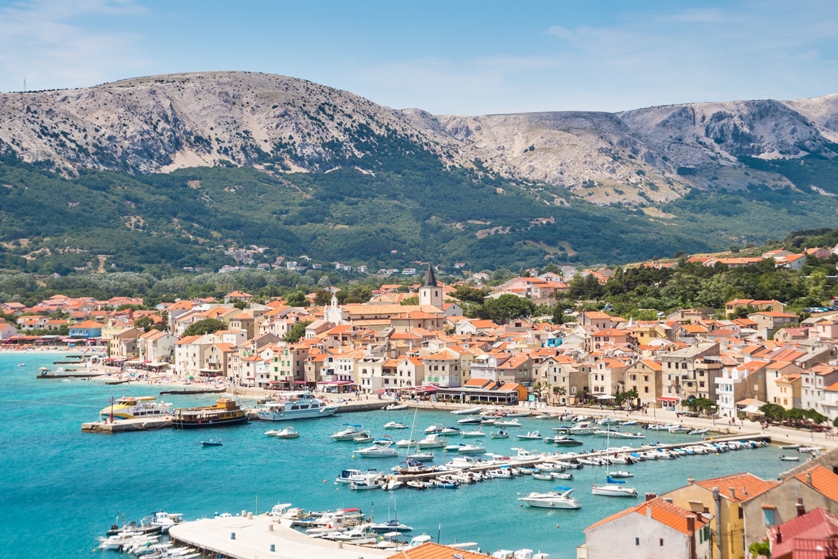 Baska sur l'île de Krk en Croatie