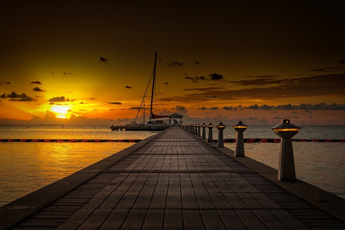 Coucher de soleil aux îles Caïmans