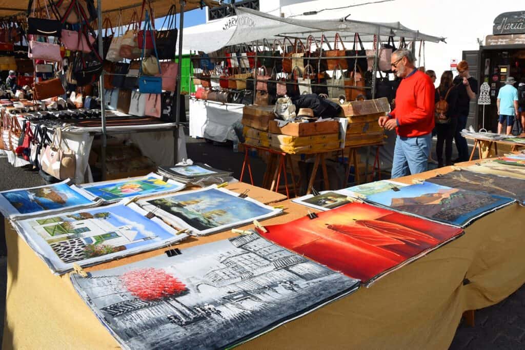 stands au marché de Teguise