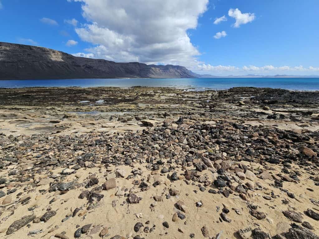 vue sur les falaises de Famara depuis la graciosa