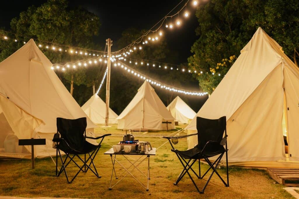 camping de luxe la nuit