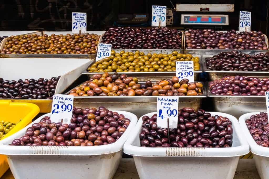 dattes sur le marché à Athènes