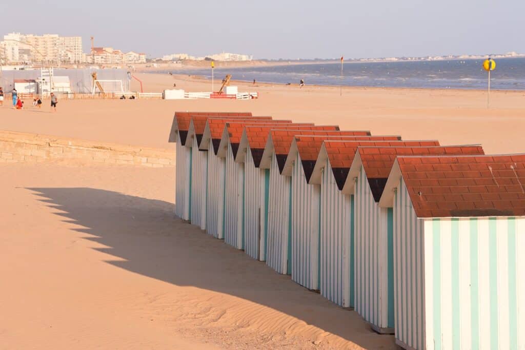 cabanes de plage à Saint Jean de Mont