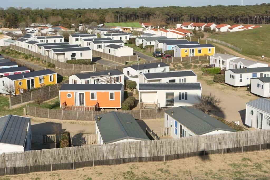 mobilhomes dans un camping en Vendée