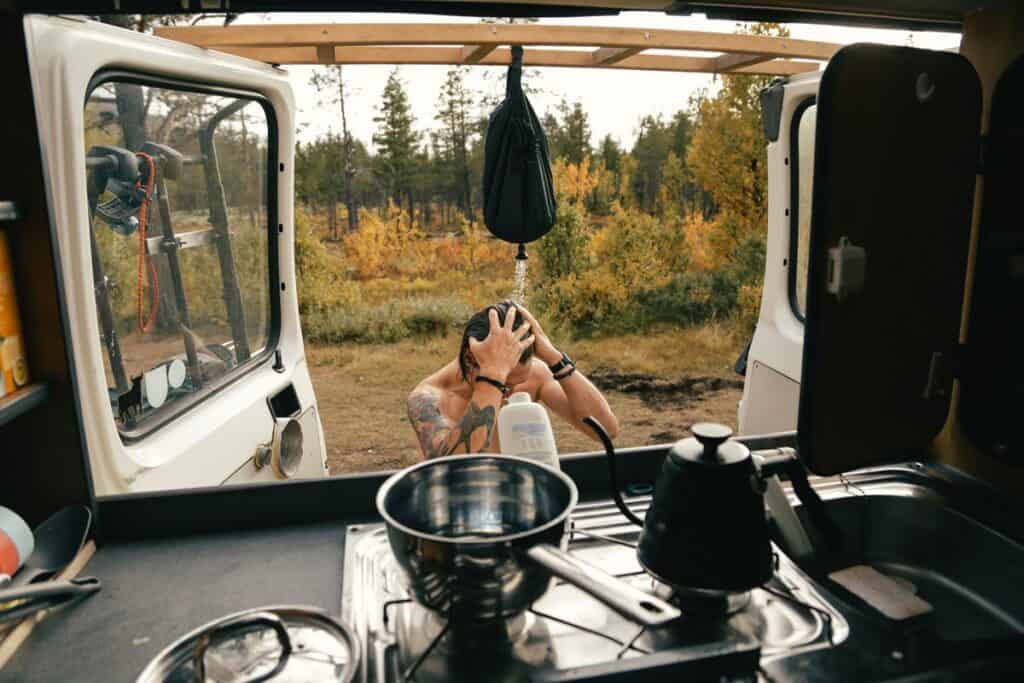 douche de camping portative