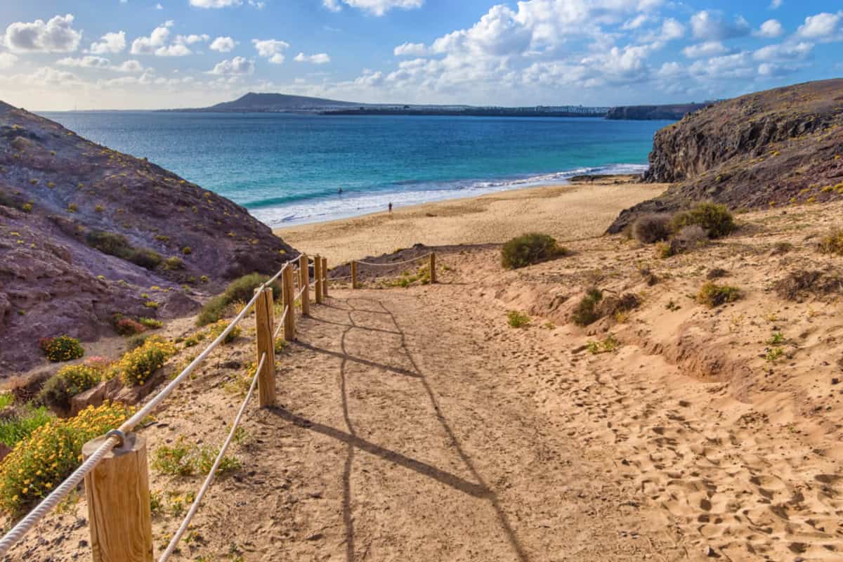 Randonnée sur la côte de Papagayo à Lanzarote