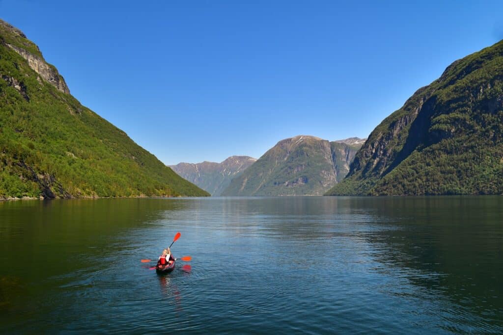 kayak fjord norvège