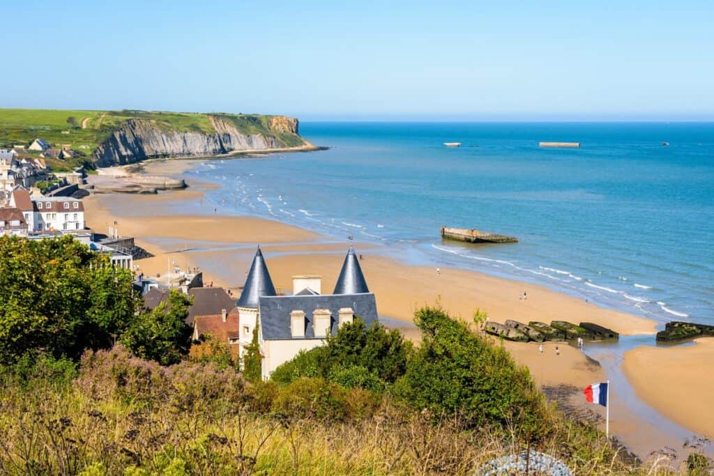 plage d'Arromanches en Normandie