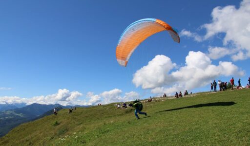 départ vol en parapente