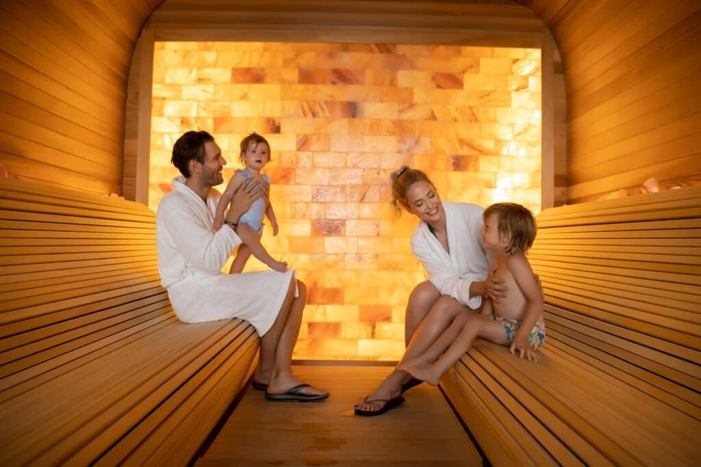 sauna en famille